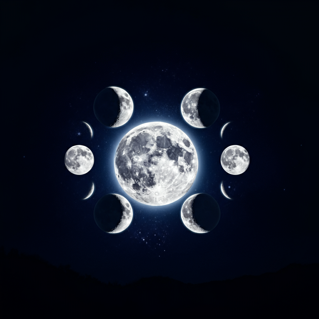 夜空の不思議：月の満ち欠けのひみつを解き明かそう！